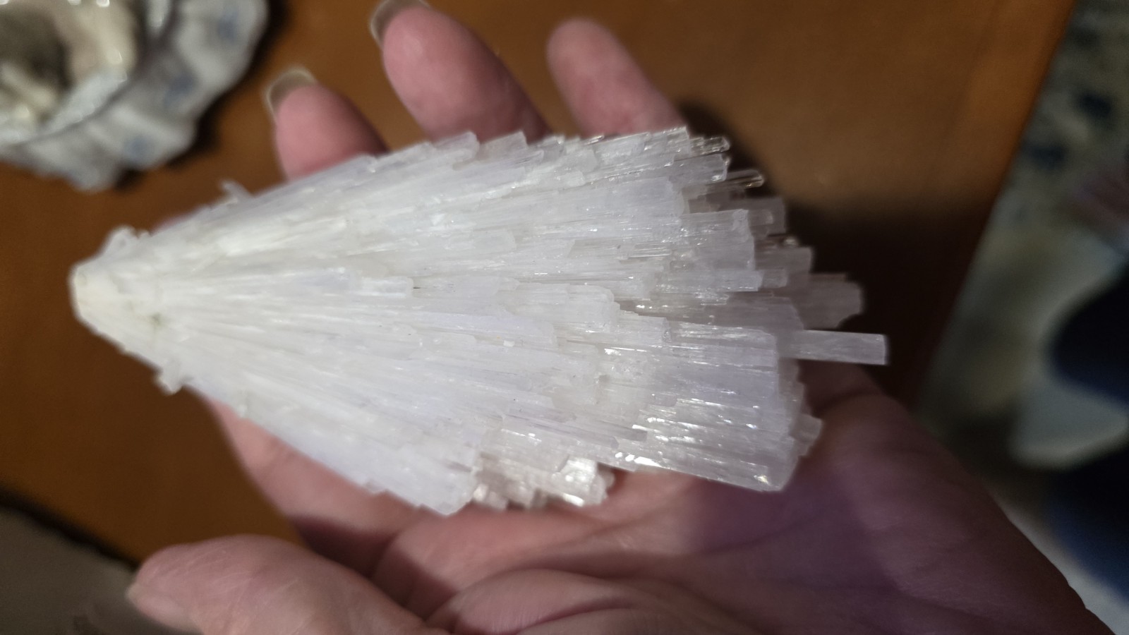 Scolecite Spray Cluster Mineral 4 piece lot Zeolites from India Exactly as Shown
