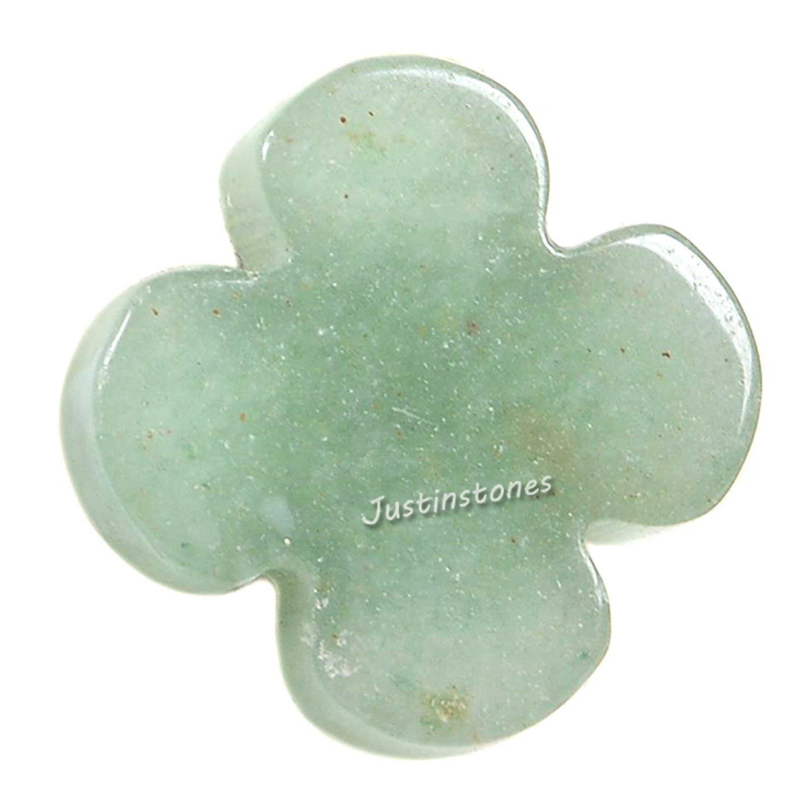 Crystal Rock 23mm Mini Four Leaf Clover Palm Pocket Worry Stone (Both Side Flat)