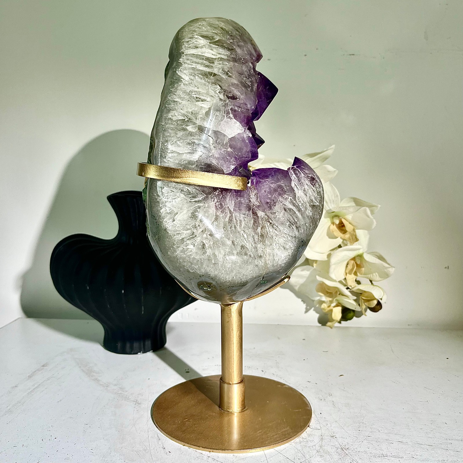 17.67LB Brazil natural Amethyst Cluster Crystal Geode Druzy Energy Rock Gemston