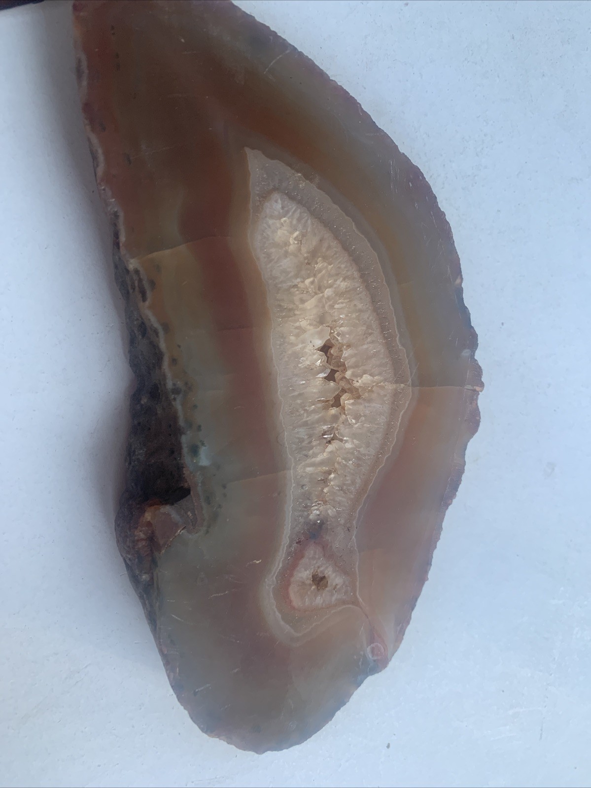 Natural agate slice quartz crystal mineral specimen Stone uruguay desk Weight