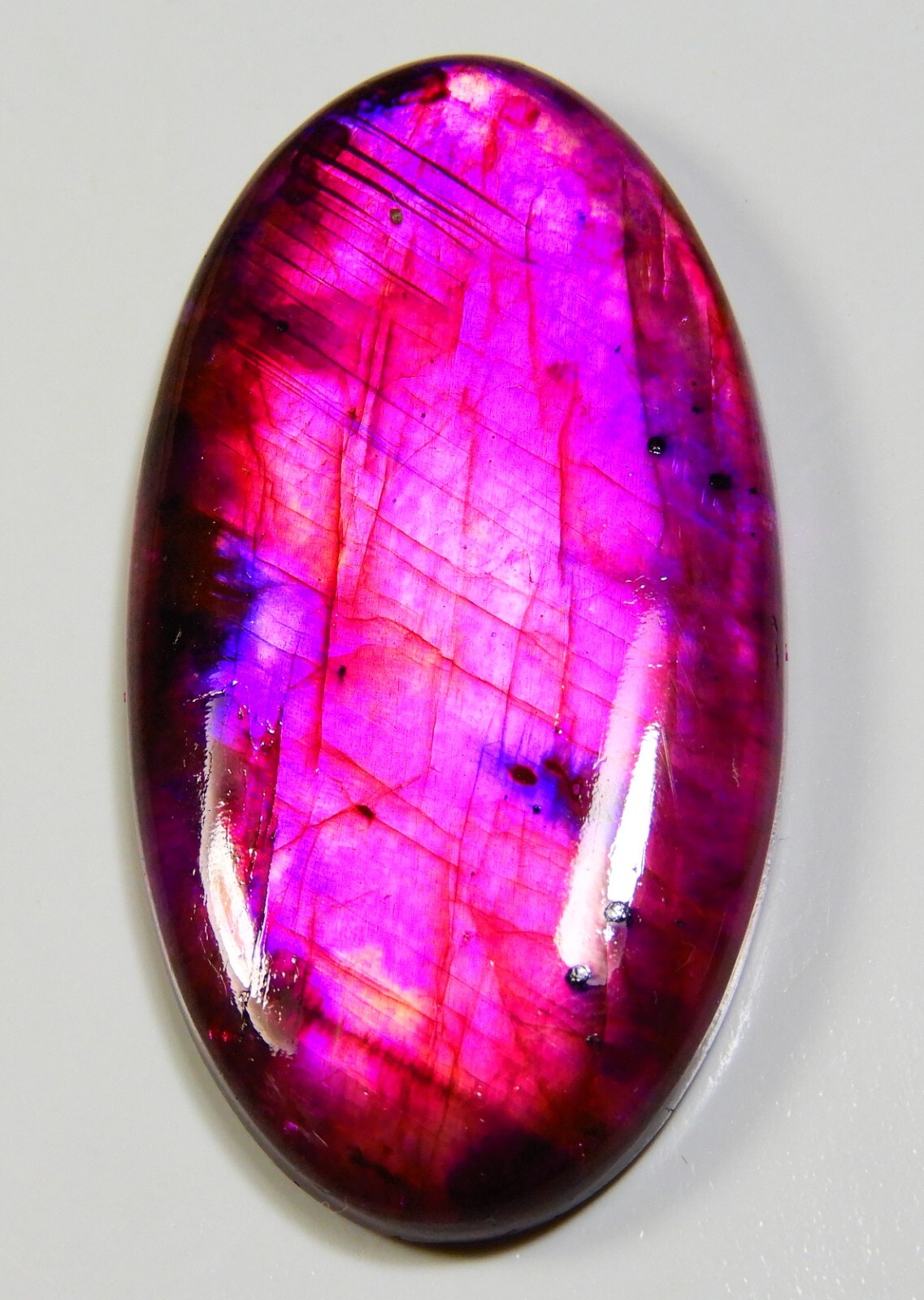 Natural Labradorite Pear , 0.5″- 4″ High Purple Multi Flash, Pick a Size
