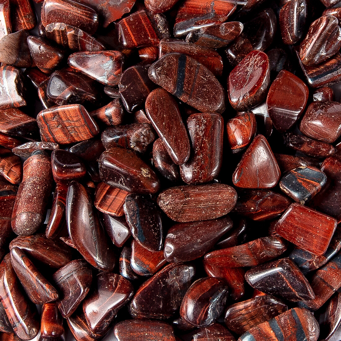 1/4 lb Tumbled Red Tigers Eye Gemstone Crystals 40-65 Stones Gem Rock Specimens