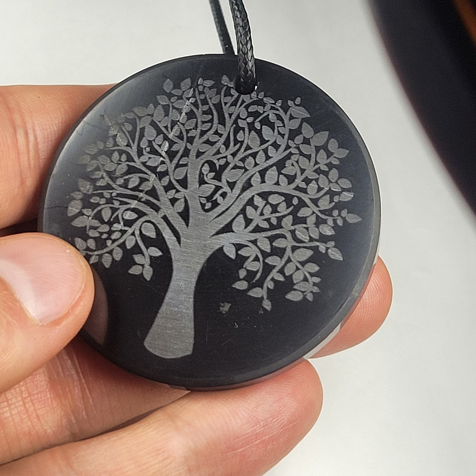 Shungite World Shungite Pendant Engraved Tree of Life – Heritage / 50 mm / 1.96″
