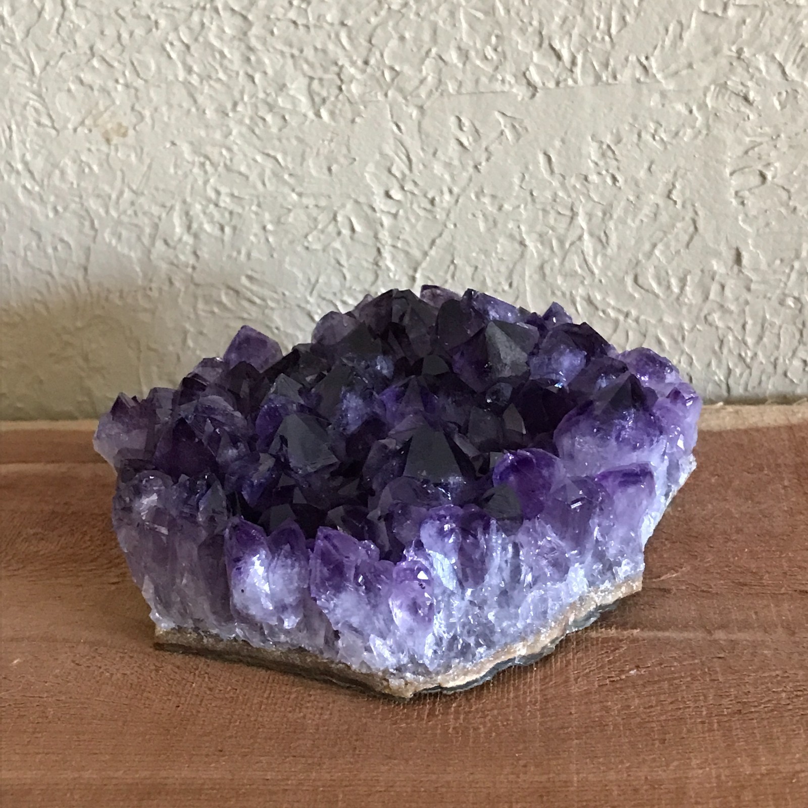 Deep Purple Amethyst Crystal Cluster Raw Geode Specimen Healing Stone 4″