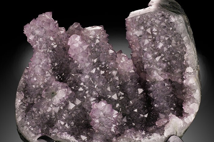 Light purple Amethyst with several elongated stalactites…with Stand