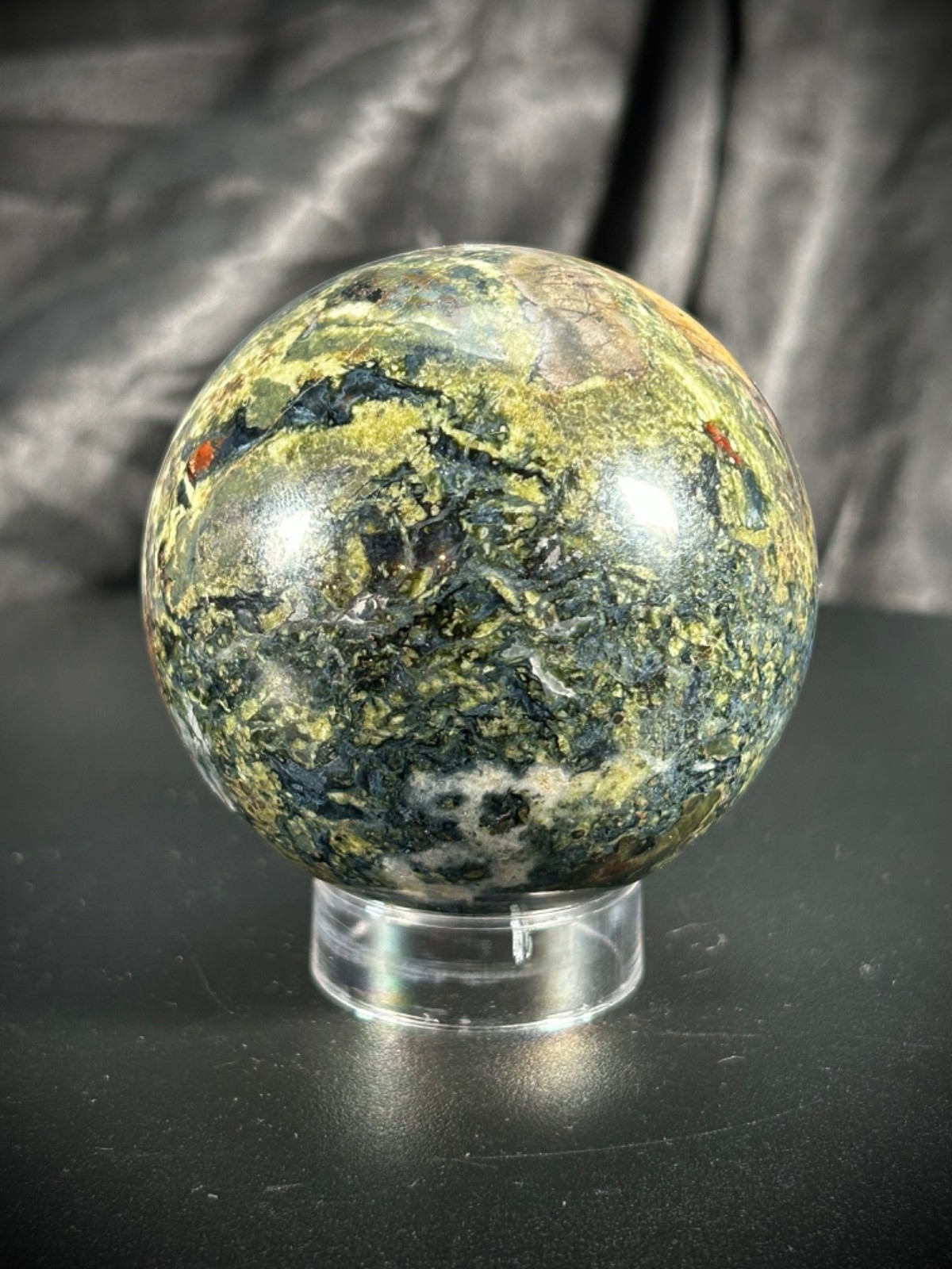 2.45″ Pietersite Sphere With Acrylic Stand 13.1oz (372 grams)
