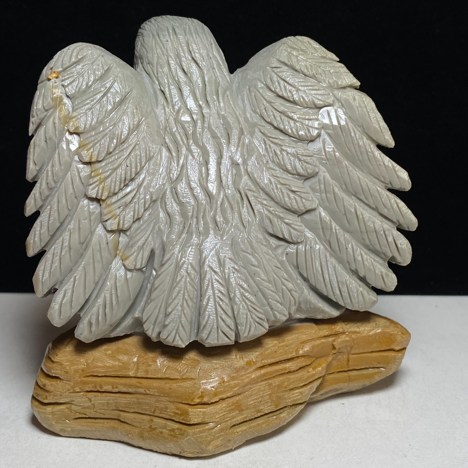 Natural Crystal Quartz Mineral Specimen Songhua Stone Handcarved Eagle Gift
