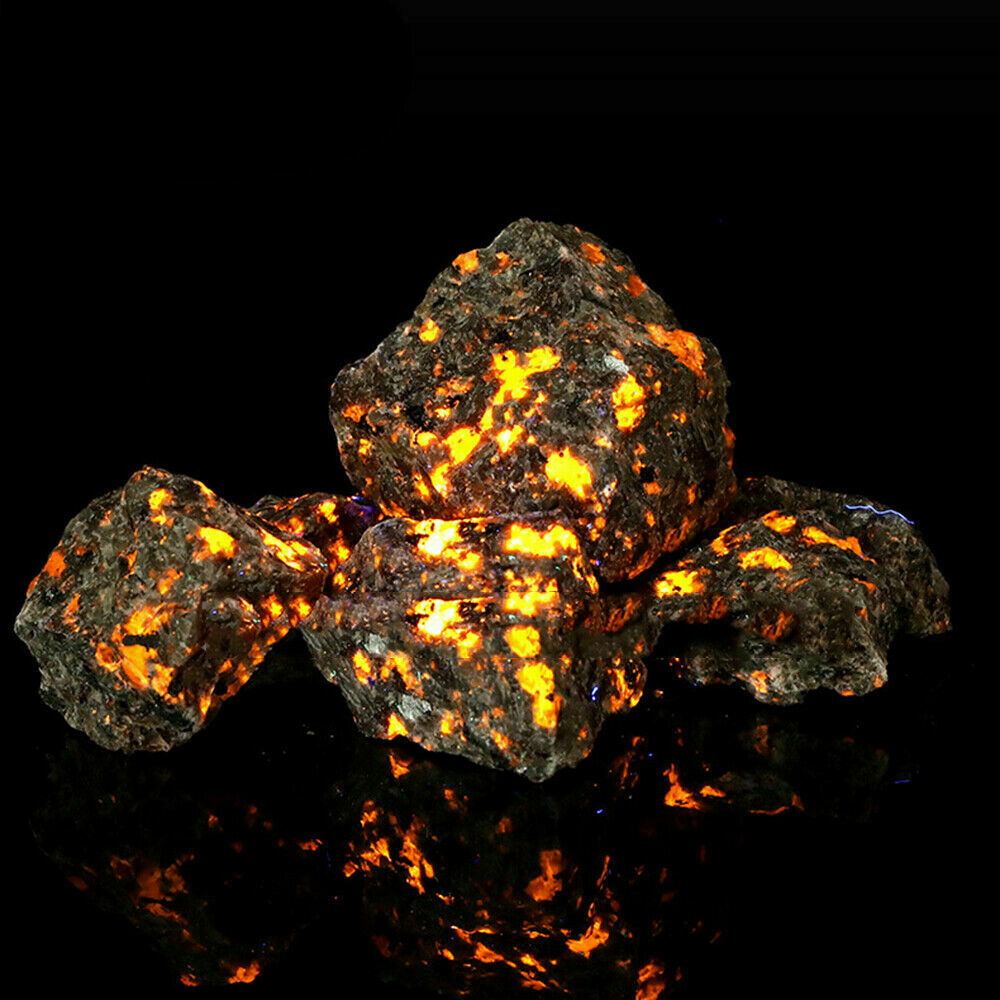Top 100g Natural Raw Rough Yooperlite Flame Fire Stone Mineral Crystal AAA+