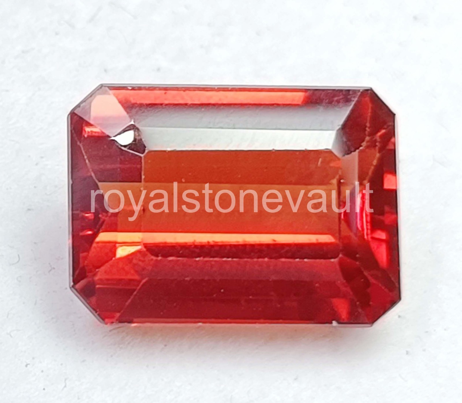 12.30 Ct Natural Orange Sapphire Emerald Shape IGL Certified Loose Gemstone 5AOR