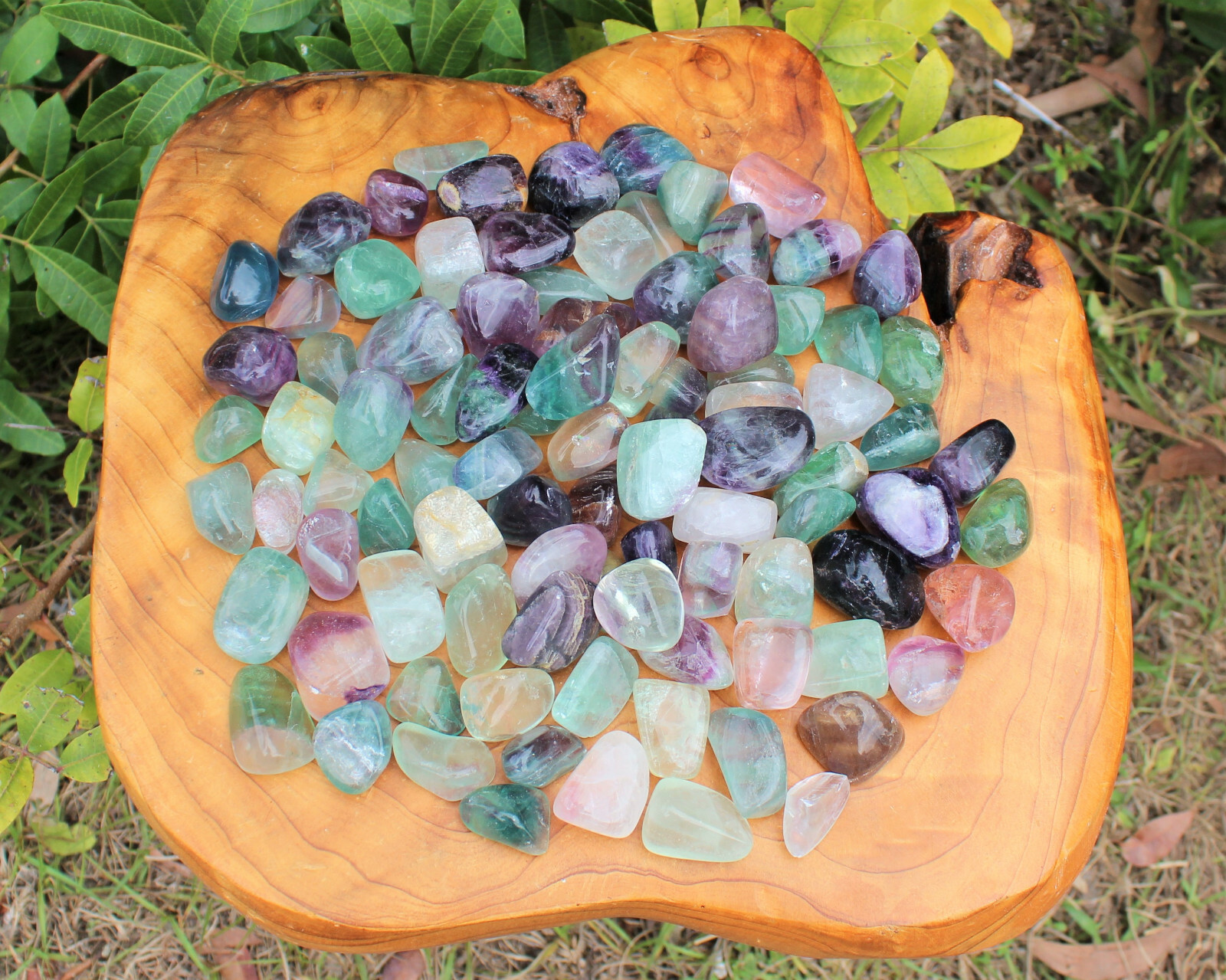1/4 lb Bulk Lot Medium Fluorite Tumbled Stone Crystal Healing Gemstone 4 oz