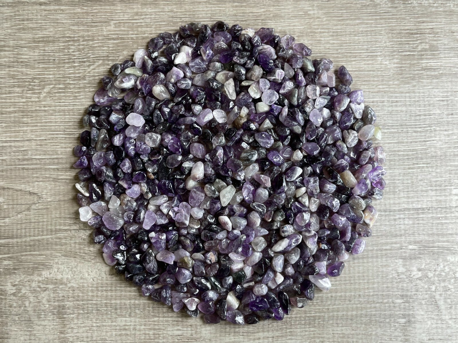Grade A++ Amethyst Semi Tumbled Gemstone Mini Chips 5-12 mm, Wholesale Bulk Lot