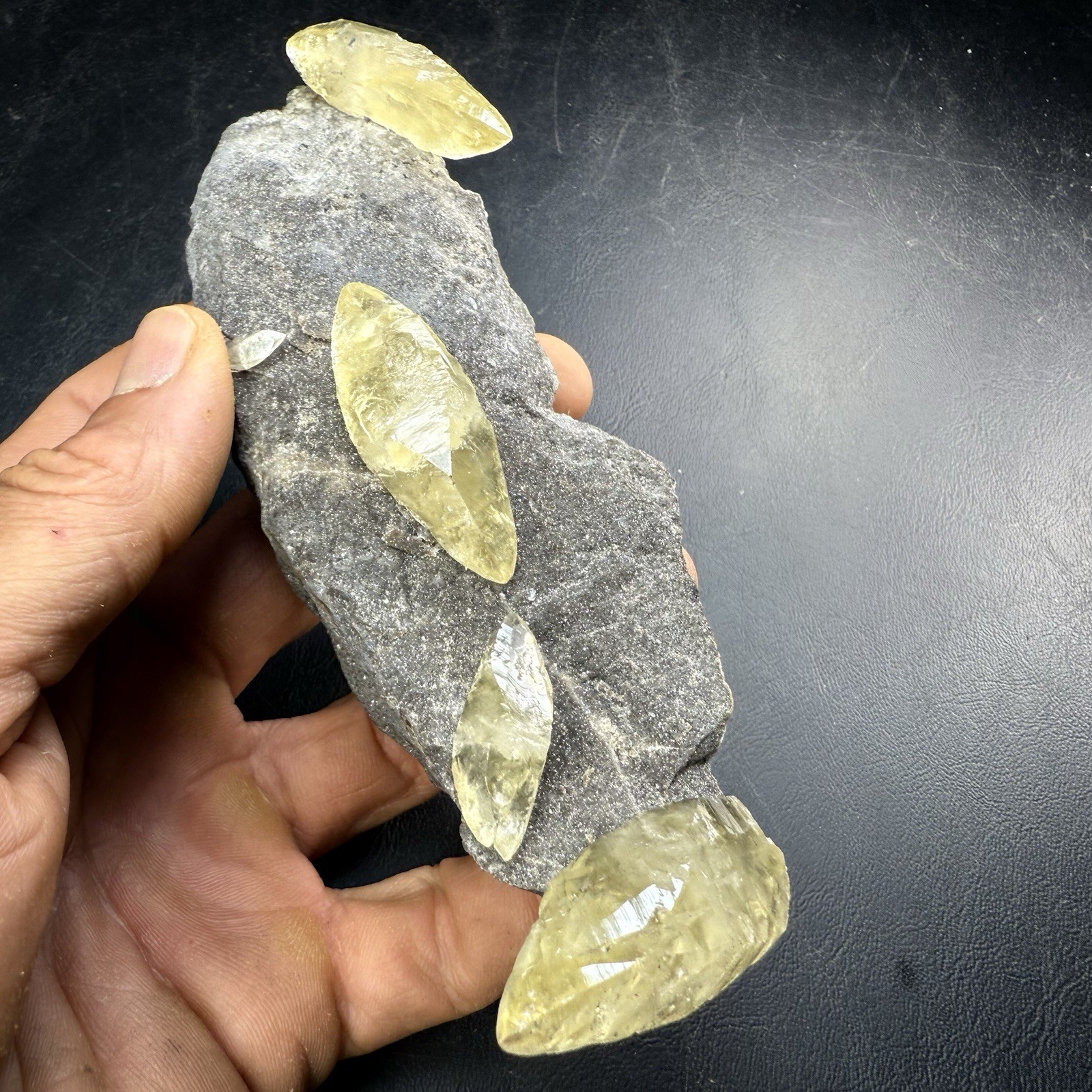 Calcite Crystals with Chalcopyrite Pyrite & Dolomite on Matrix / Missouri