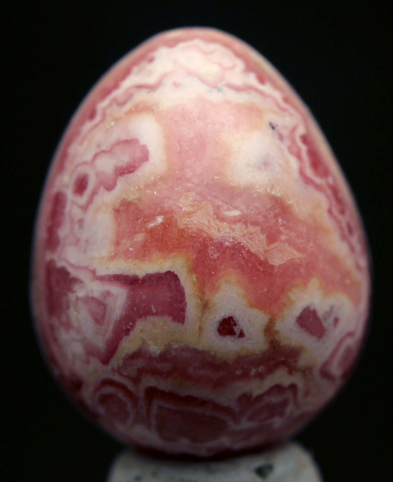BANDED RHODOCHROSITE CARVED EGG Cave Crystal Mineral Specimen ARGENTINA