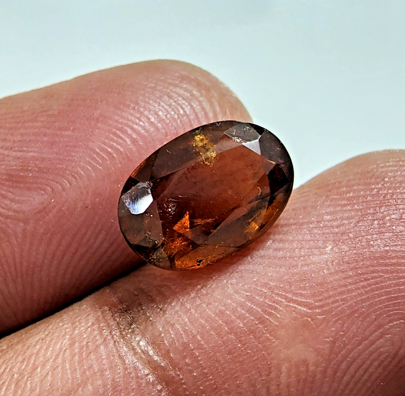 Fine Quality Hessonite Garnet 5.19 Ct Oval Faceted Natural Loose Gemstone