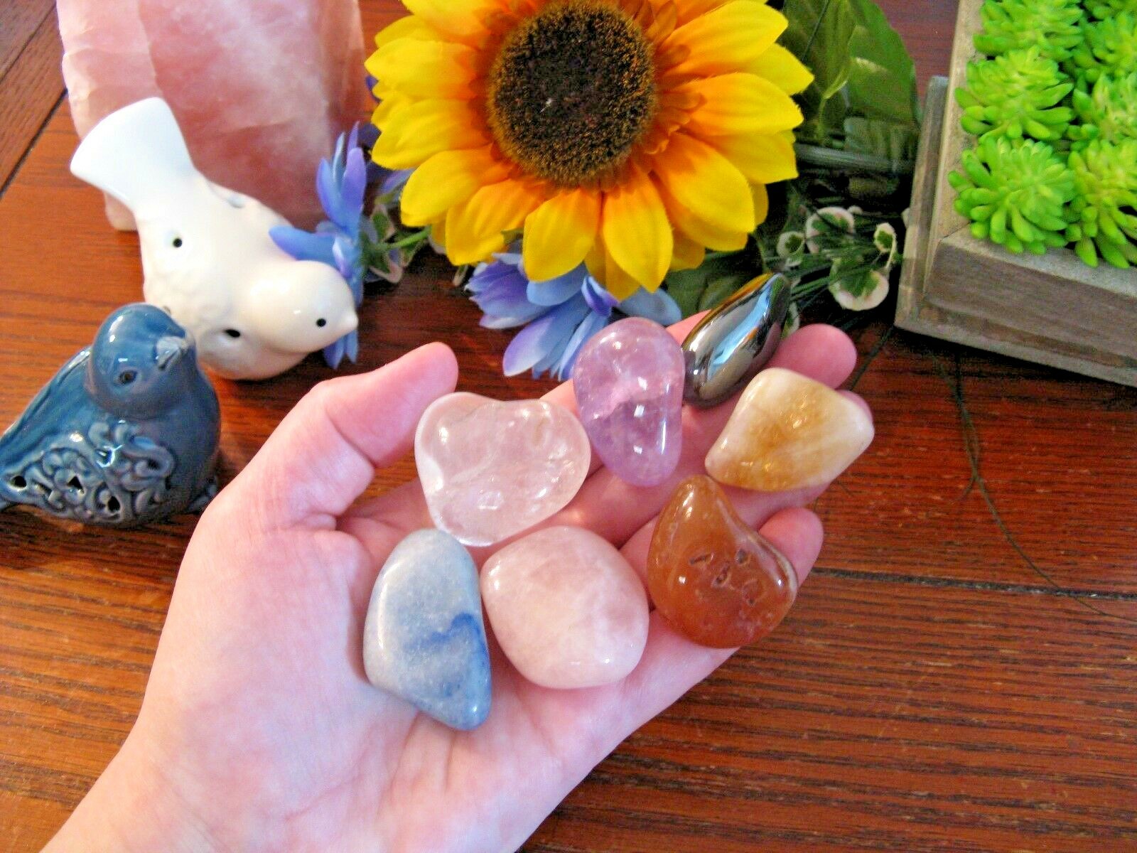 New Big Chunky Natural Chakra Crystal Healing Stones Gemstone Set of 7