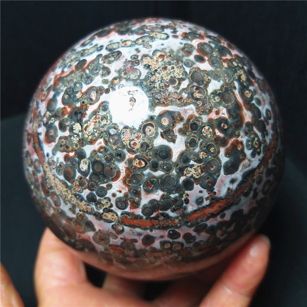 RARE 1186G Natural Polished Colorful Agate Crystal Ball Healing Madagascar A4897