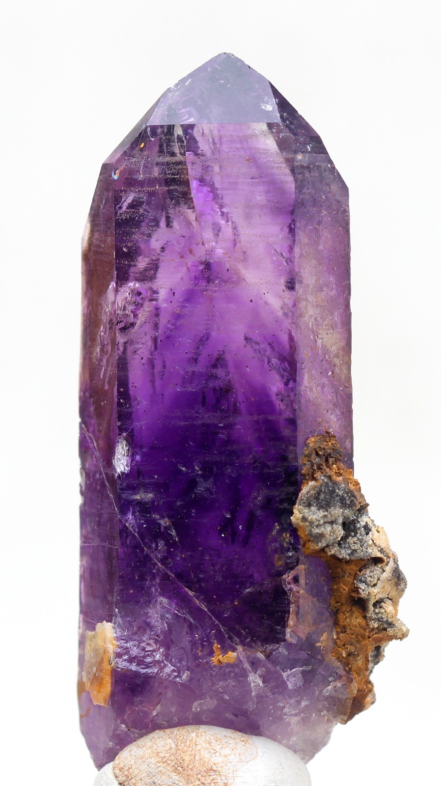AMETHYST ENHYDRO Natural Crystal Point 2x Moving Water Bubble BRANDBERG Lemurian