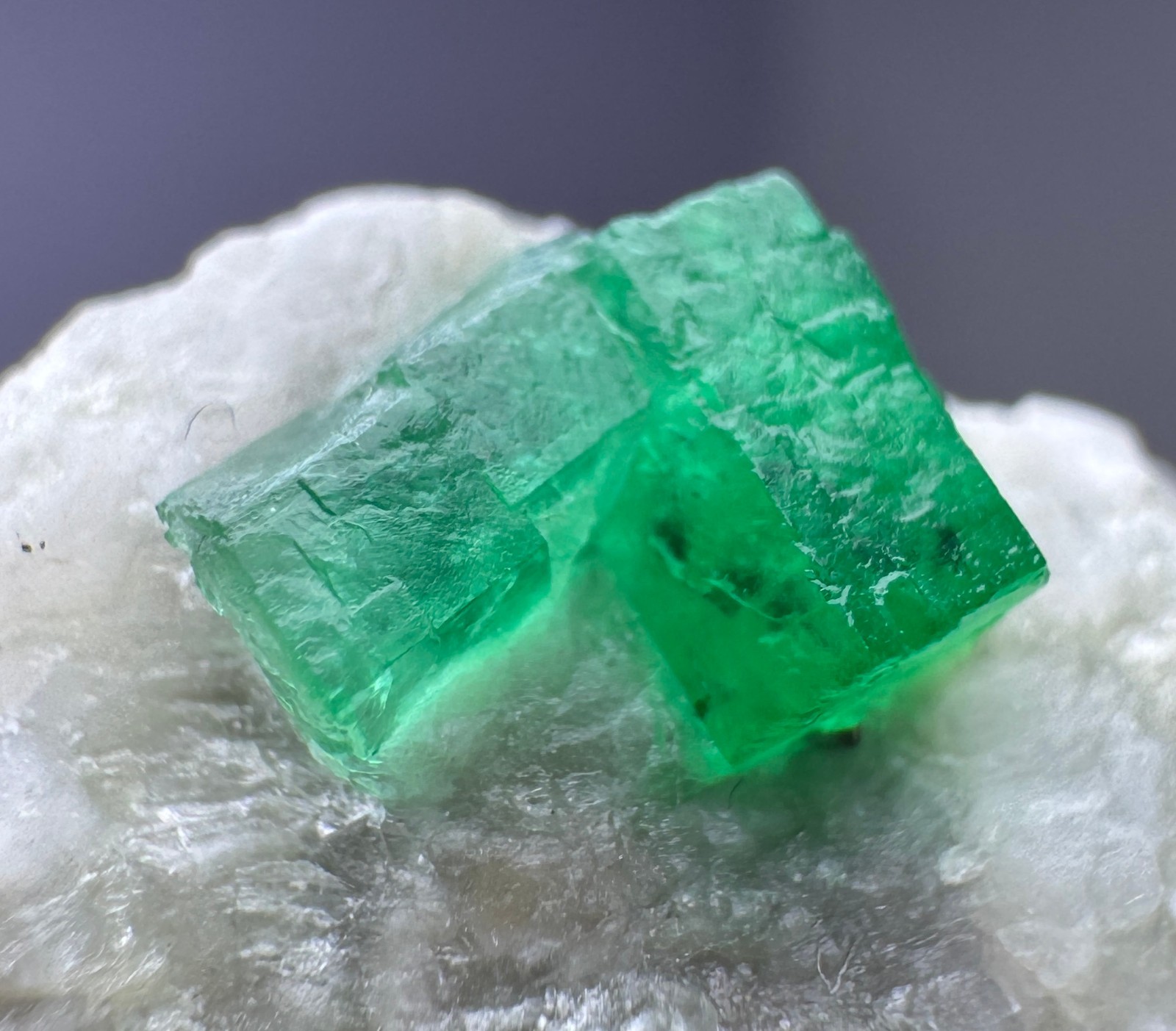 49 Ct Full Terminated Top Green Swat Emerald Crystals On Matrix From Pak