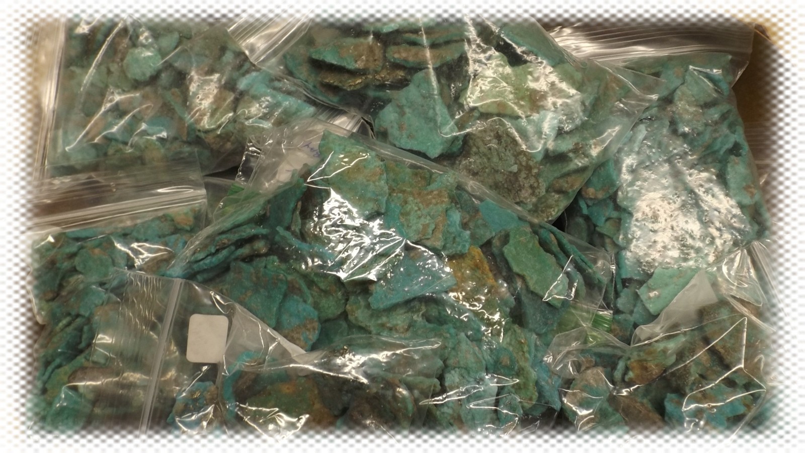 2 lb Lot Authentic Campitos Mexican Vein Turquoise 100% Stabilized Natural Rough
