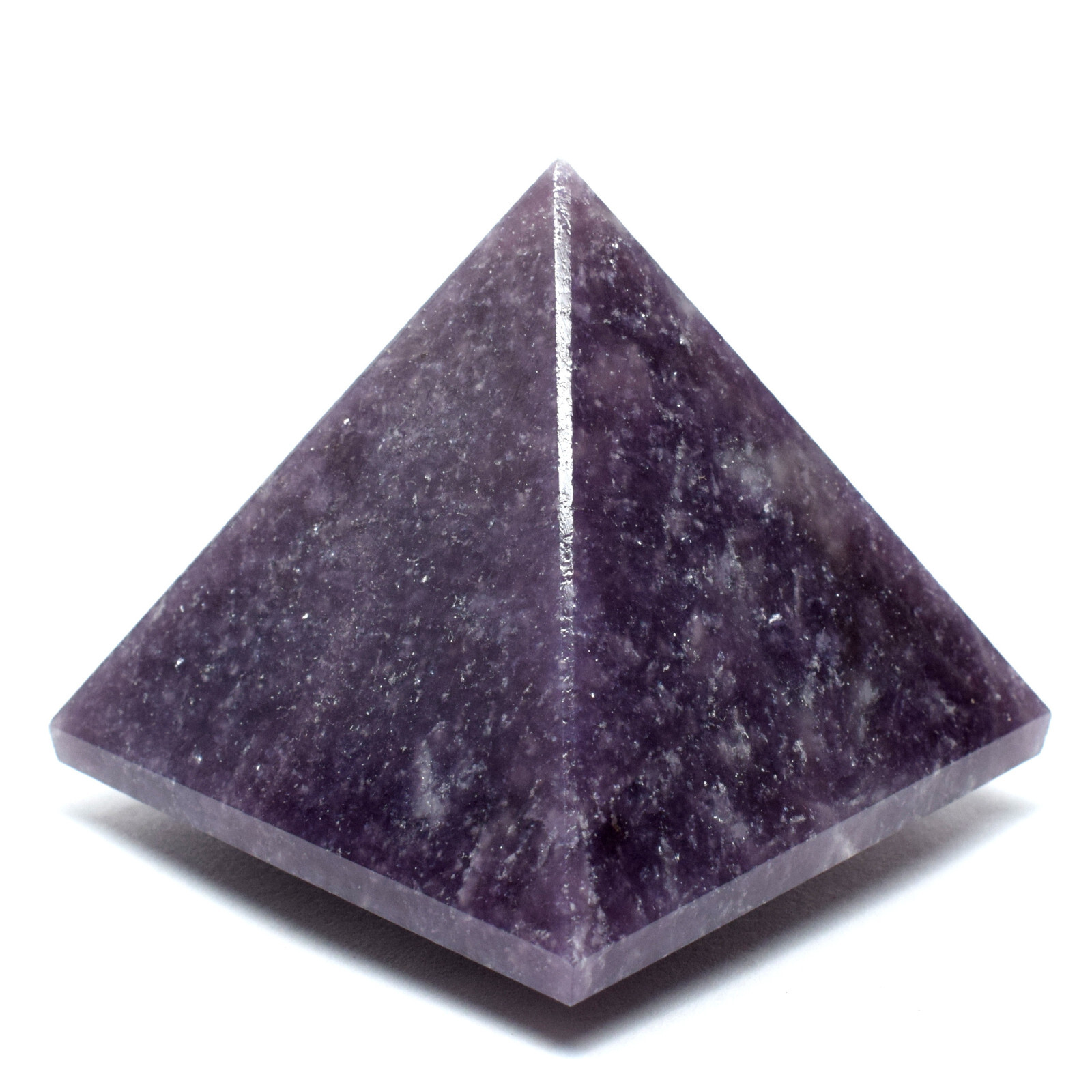 56mm Purple Lepidolite Pyramid Natural Sparkling Flower Sugilite Mineral Brazil