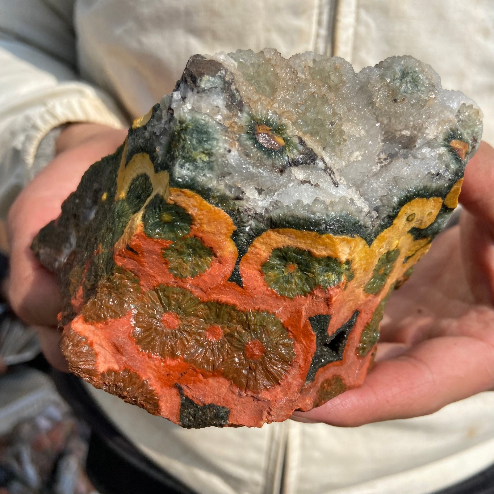 2.7lb Natural colourful ocean jasper raw stone crystal rough mineral specimen