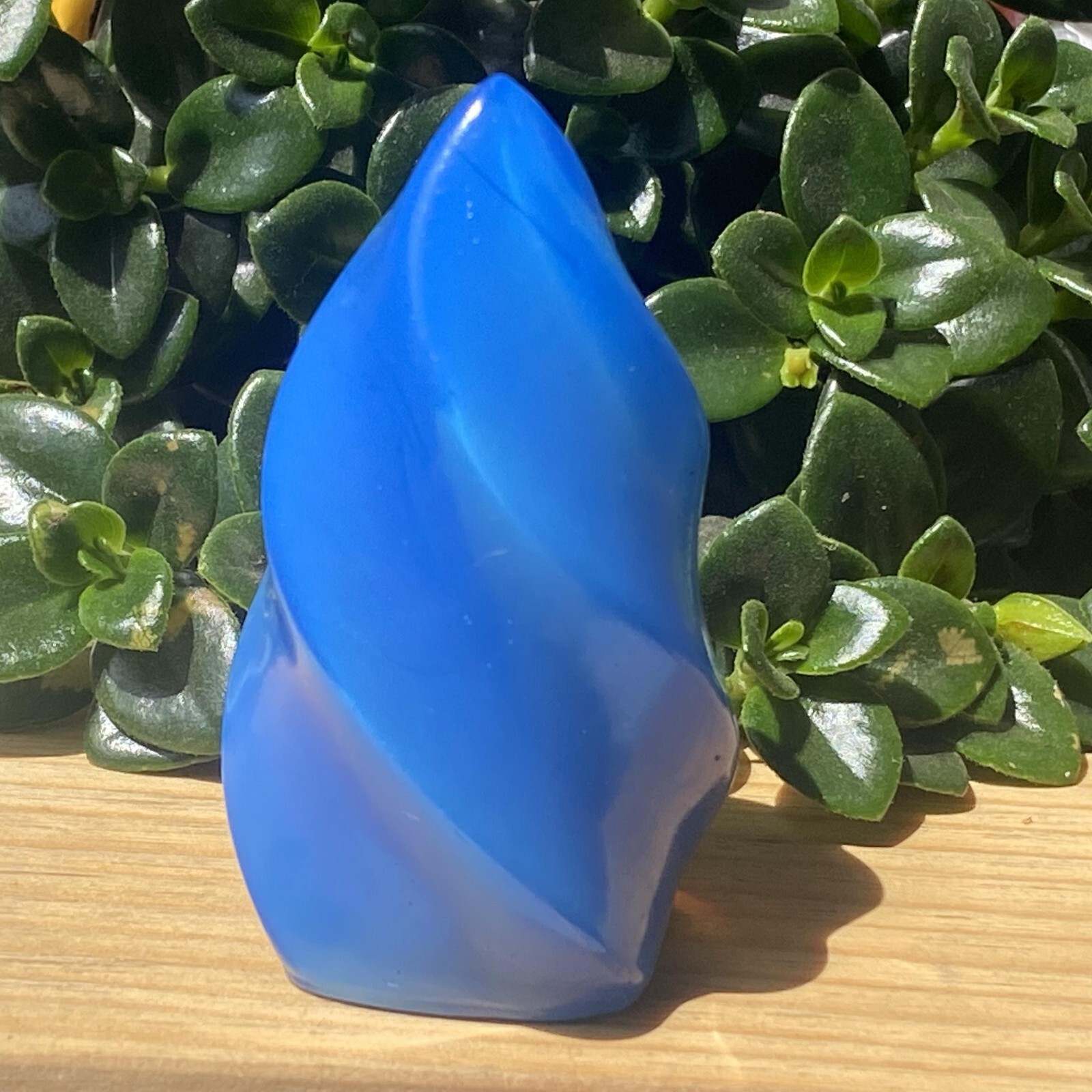 1pc Wholesale Blue Opalite Flame spiral Quartz Crystal Reiki Healing 2.4″