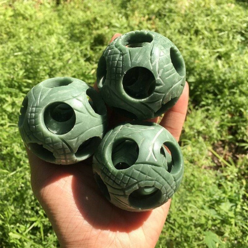 1PC50mm+ Natural Green Jade Ball Quartz Heal Collection Divination Prophecy100g+