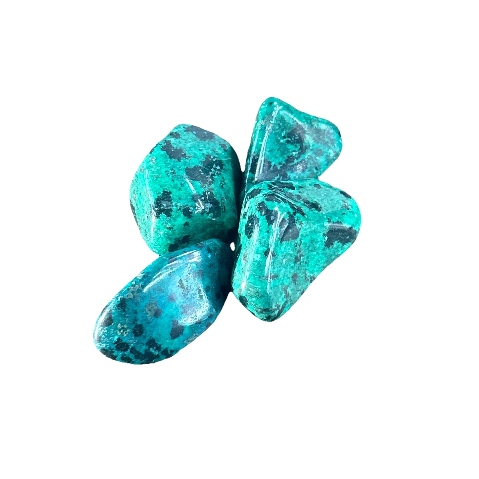 African Green Jasper Tumbled Stones – 4 Piece Lot – South Africa