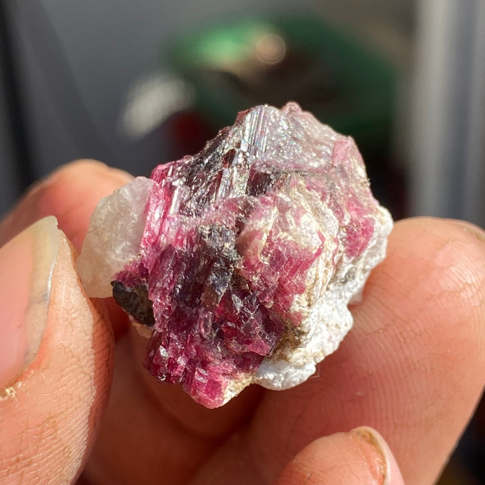 7.0g Natural Pink Tourmaline Crystal Cluster Rough Gem Mineral Specimen