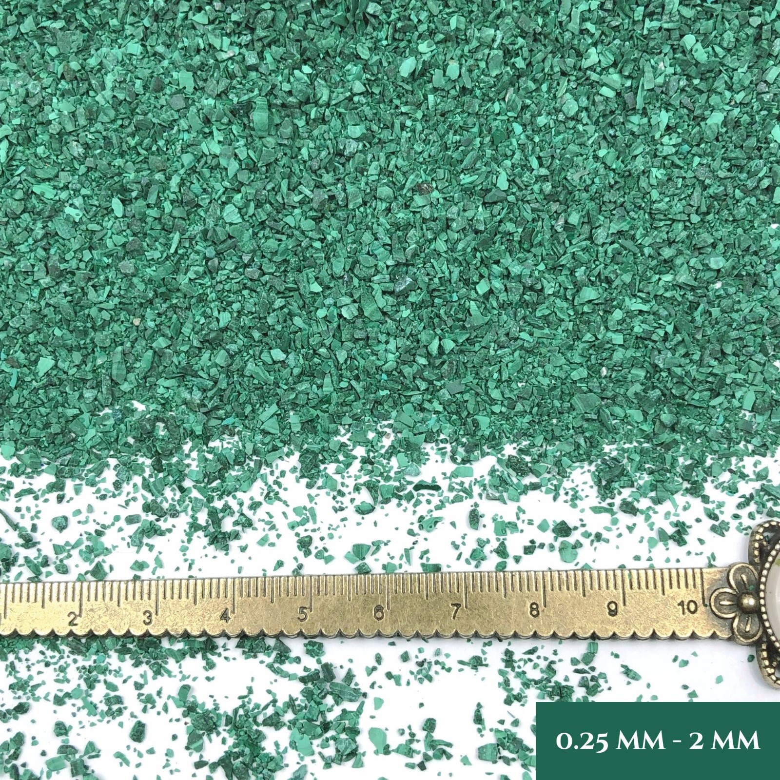 Crushed Green Malachite Sand for Woodworking & Ring Inlay, Resin Art, Jewelry