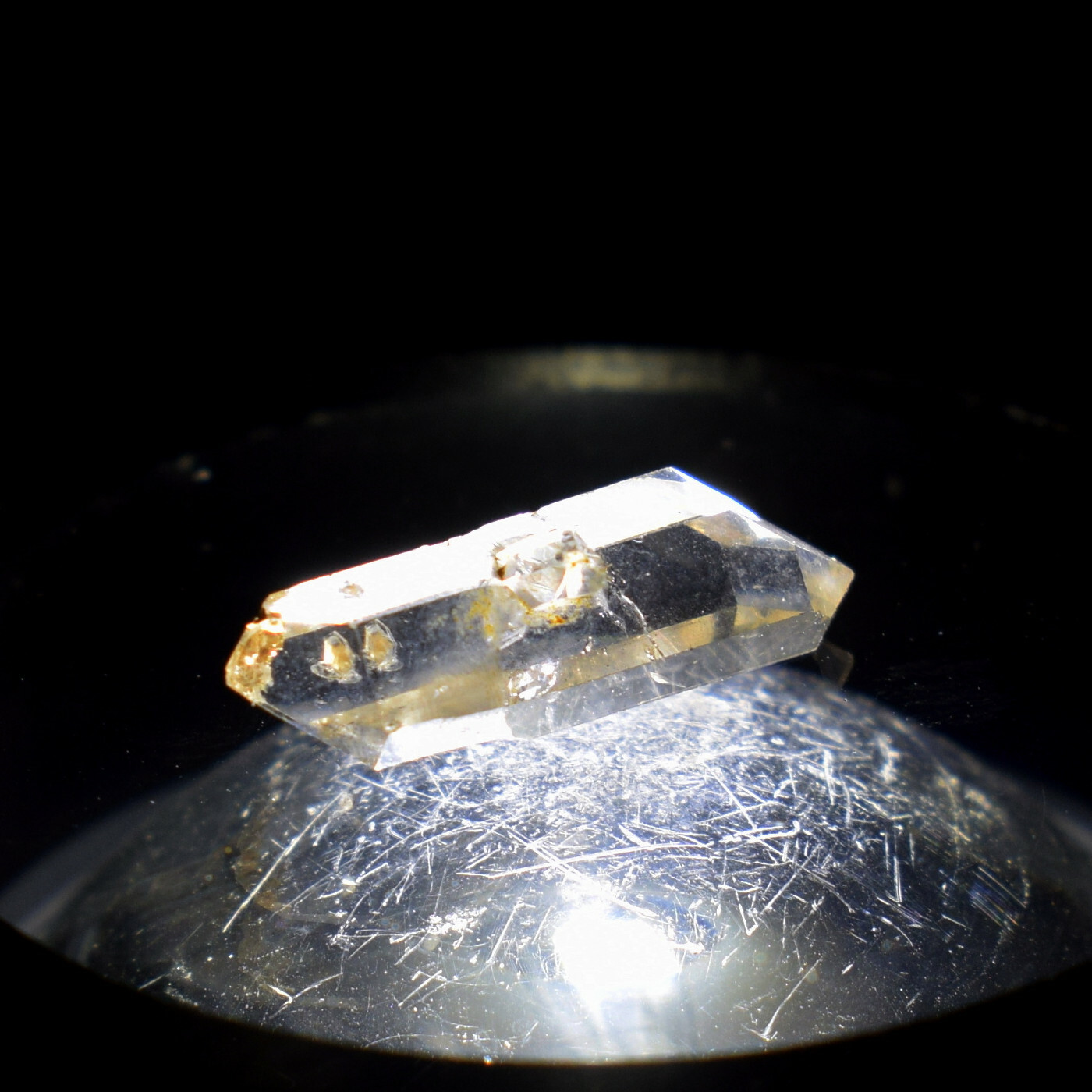19mm 4.5ct Tibetan Elestial Quartz Point Natural Sparkling DT Crystal Gemstone