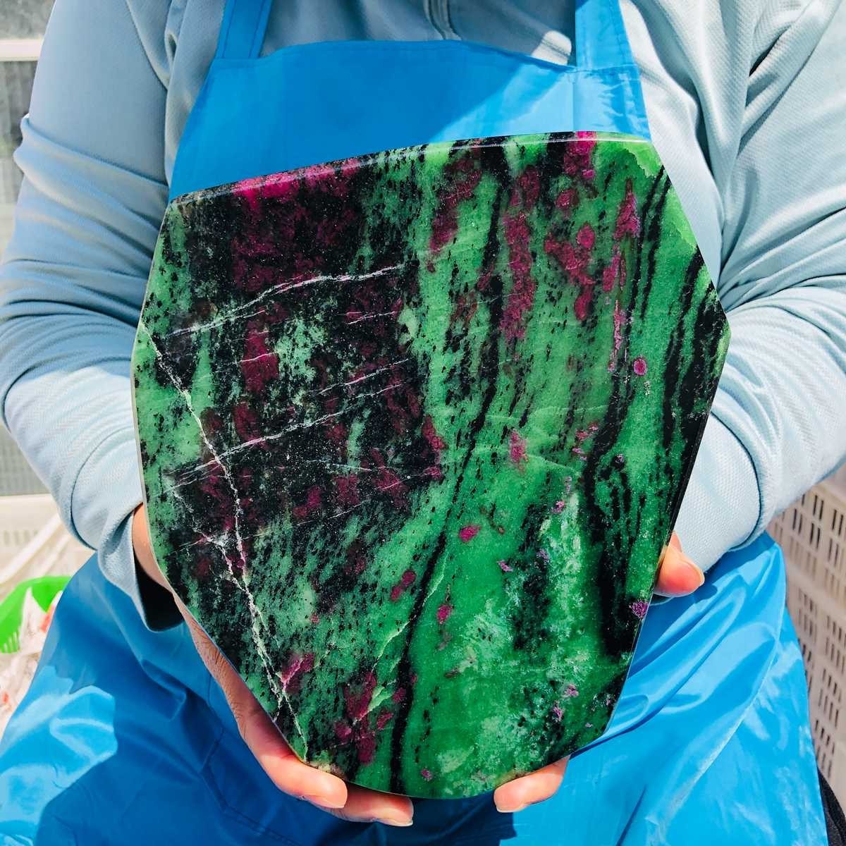 13.59LB Natural crystal Red-Green Ruby Zoisite Specimen reiki Healing