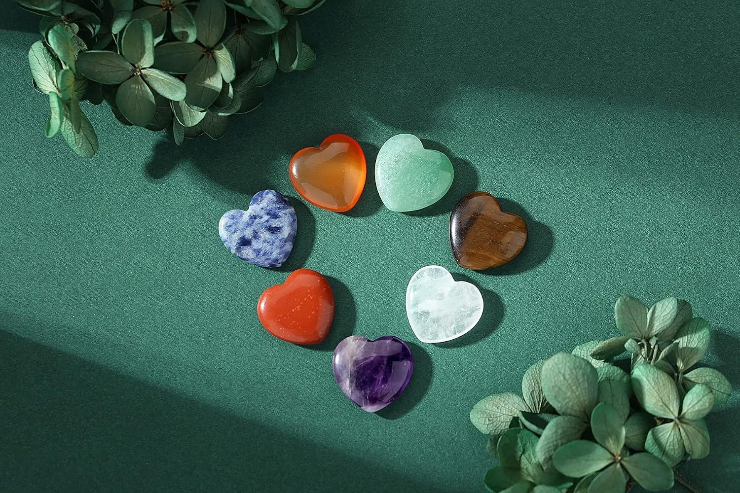 7 Chakra Love Stones Set – Polished Gemstones for Emotion & Balance 0.8 Inches