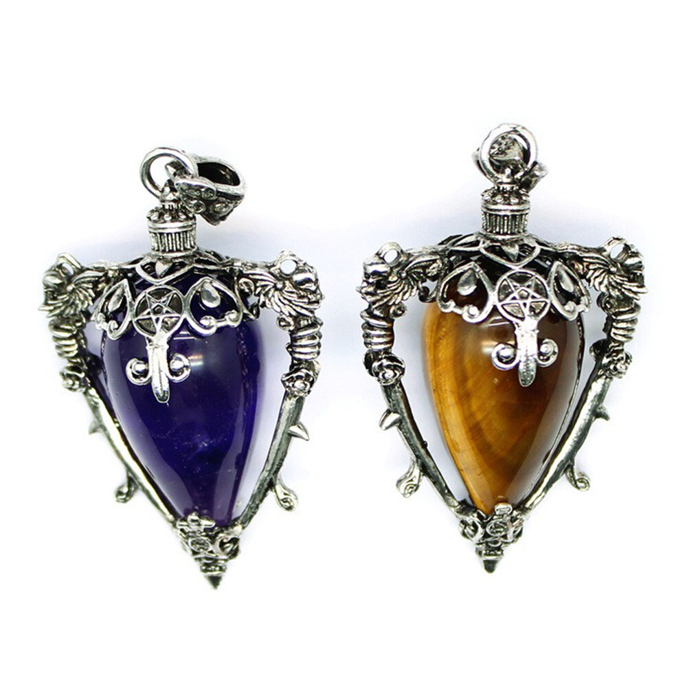 Waterdrop Chakra Pendulum Crystal for Dowsing Spiritual Divination Stone Pendant