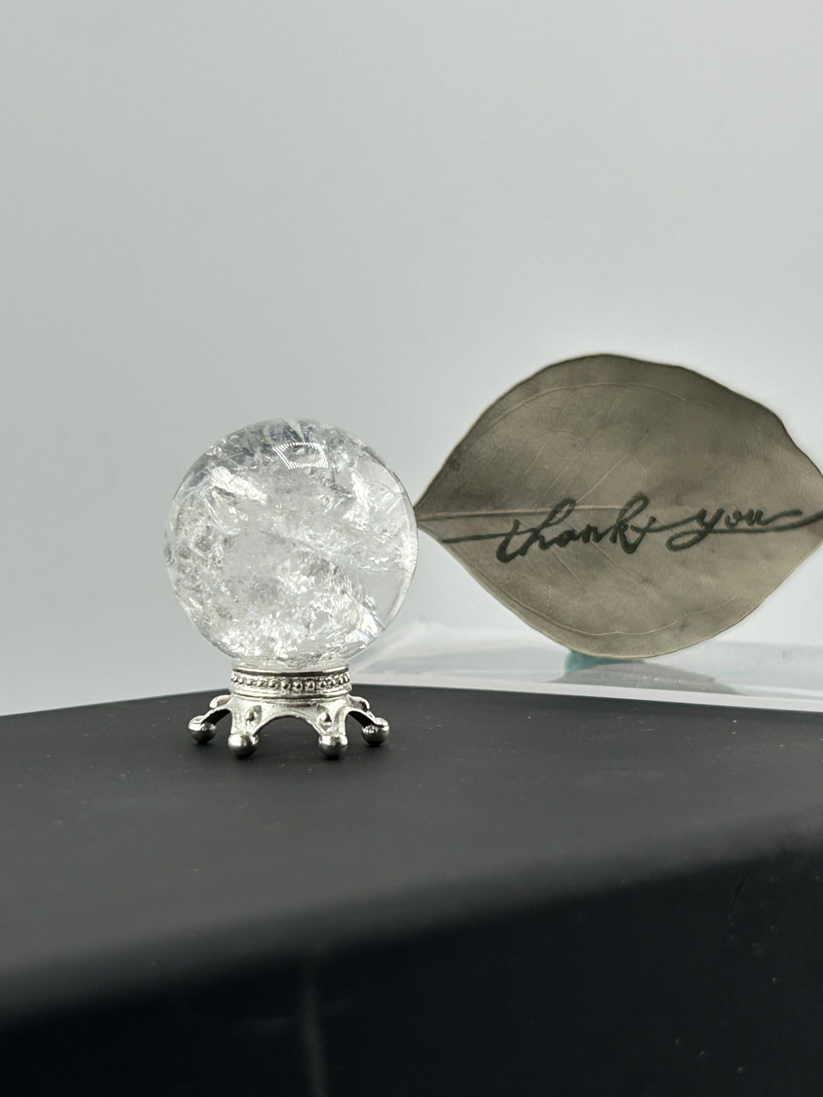 Clear Quartz Crystal Sphere Mineral Stone Fun Table decoration 24mm 1PCS