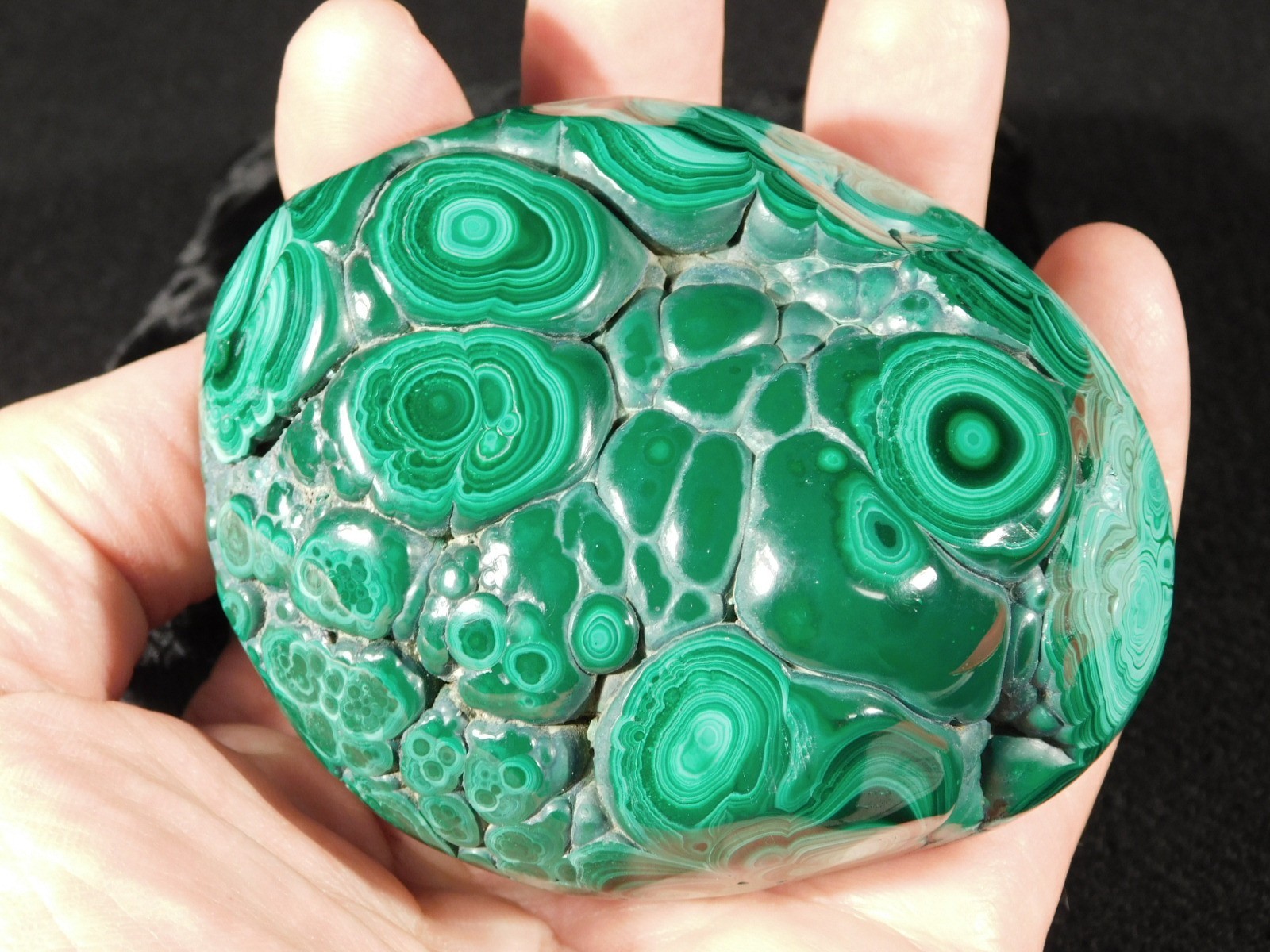 BIG! Polished Deep GREEN Malachite STALACTITE or Stalagmite w/Stand Congo 603gr
