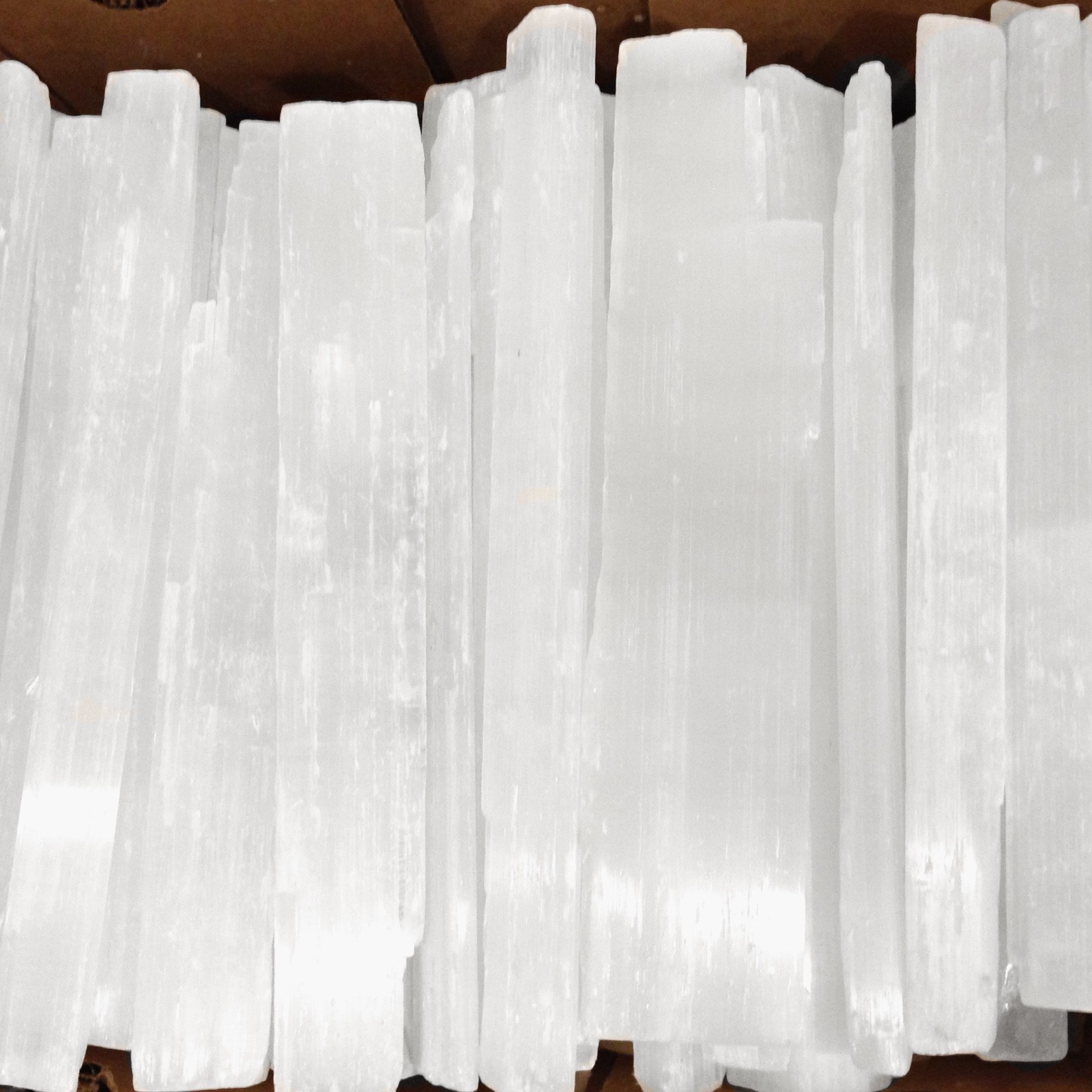 10 lb XL Selenite Crystal Logs 14 ” Sticks Bulk LOT Extra Large Natural Wands