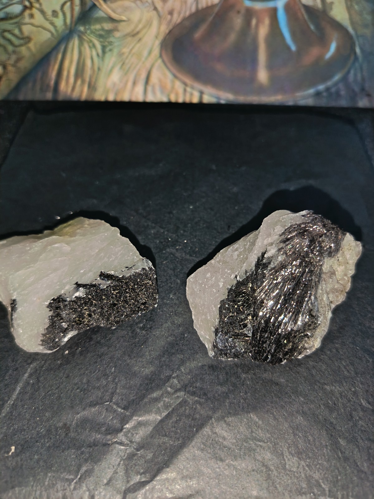 Tourmaline In Clear Quartz Rough Raw Crystal Piece 50-100g