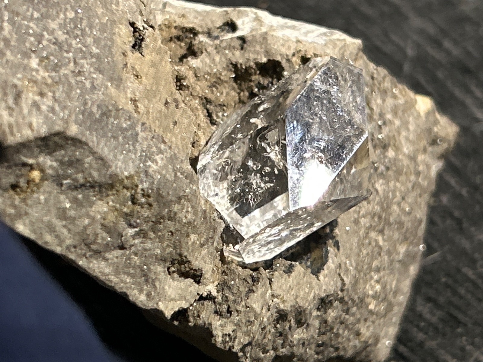 Rare* Large* 10/10 Clarity* Herkimer Diamond in Matrix 8x13x5cm* 1.5lb* From NY