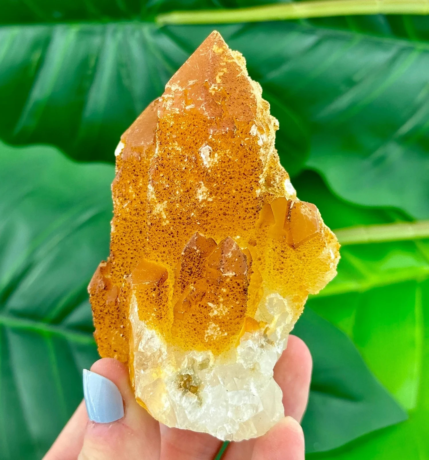 255g Amazing Quartz Cover with Limonite from Krushev dol mine, Madan, Bulgaria