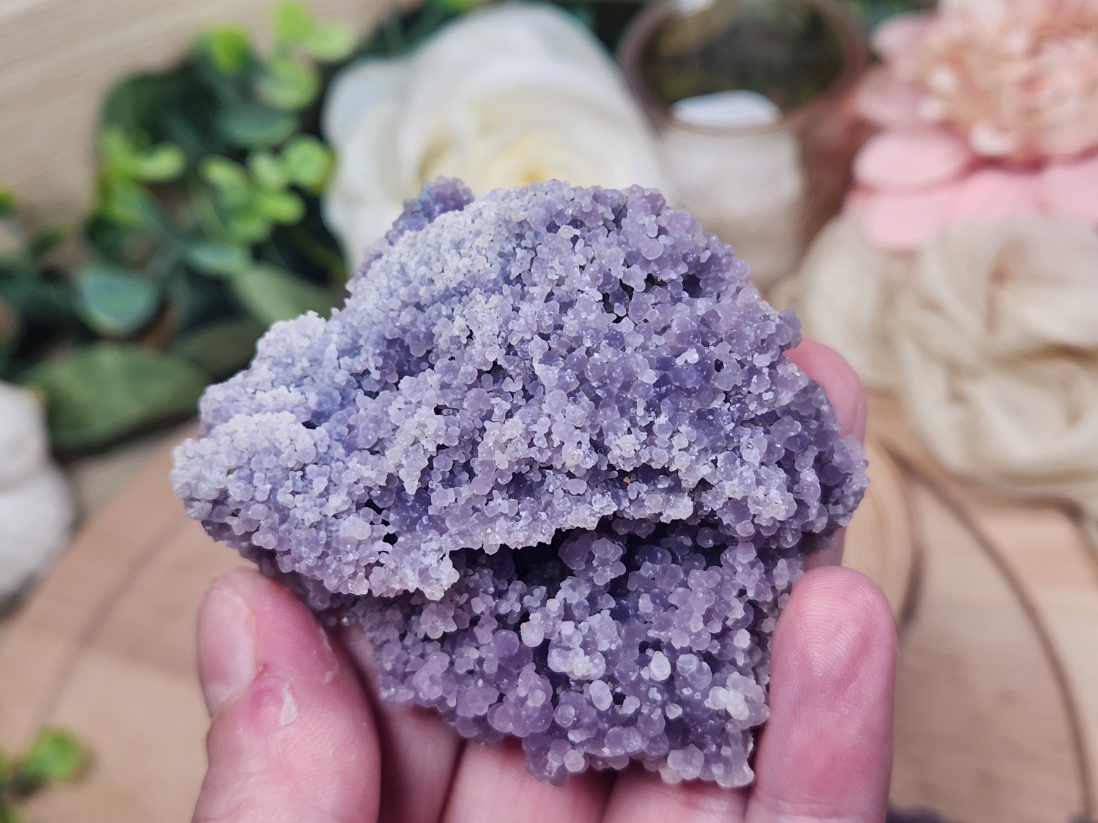 84g Frosted Grape Agate Cluster West Sulawesi Indonesia Sparkly Purple Quartz Eq
