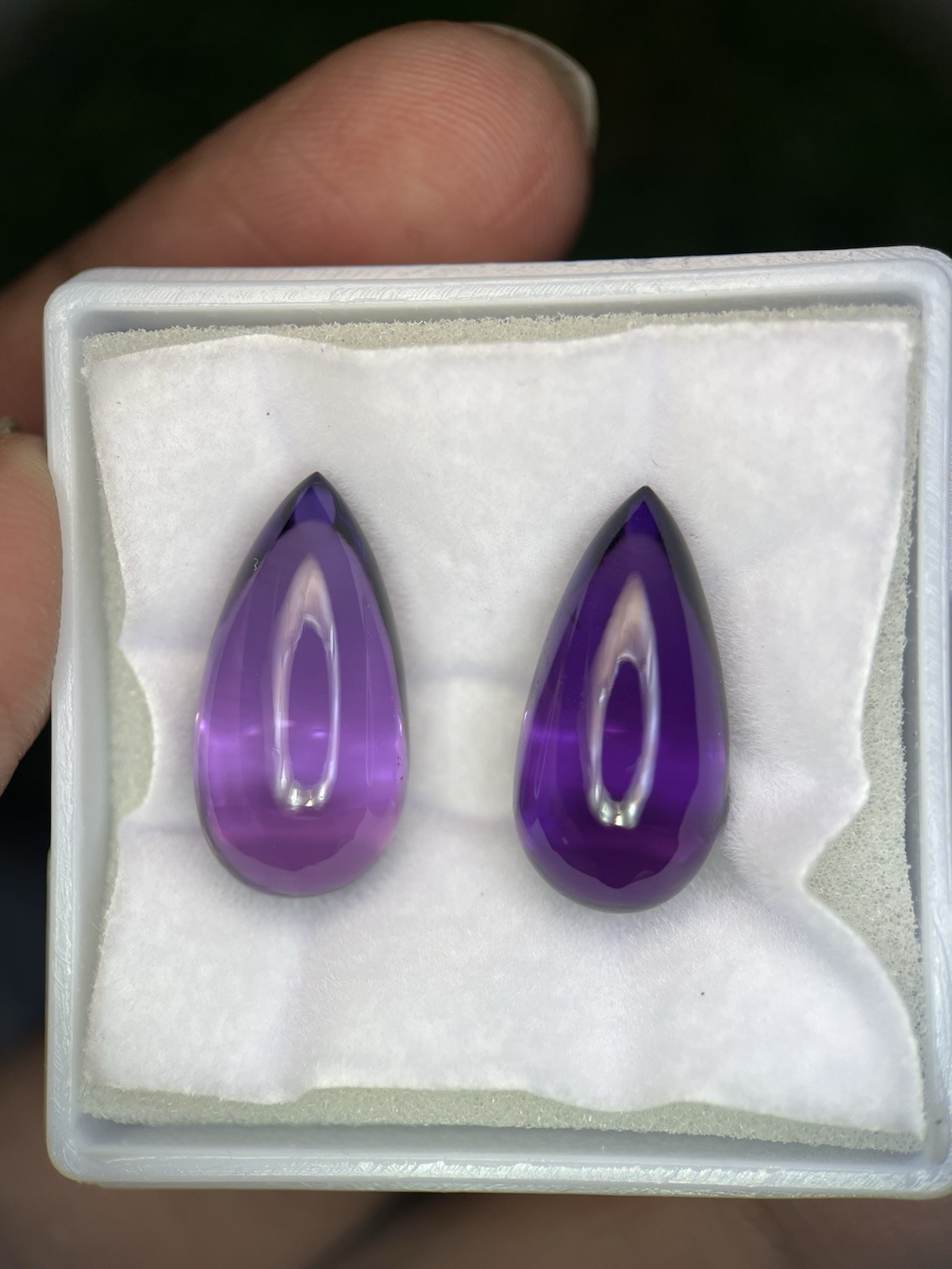 Rare Natural AAA Amethyst Teardrop Gemstone Pair For Earring Making