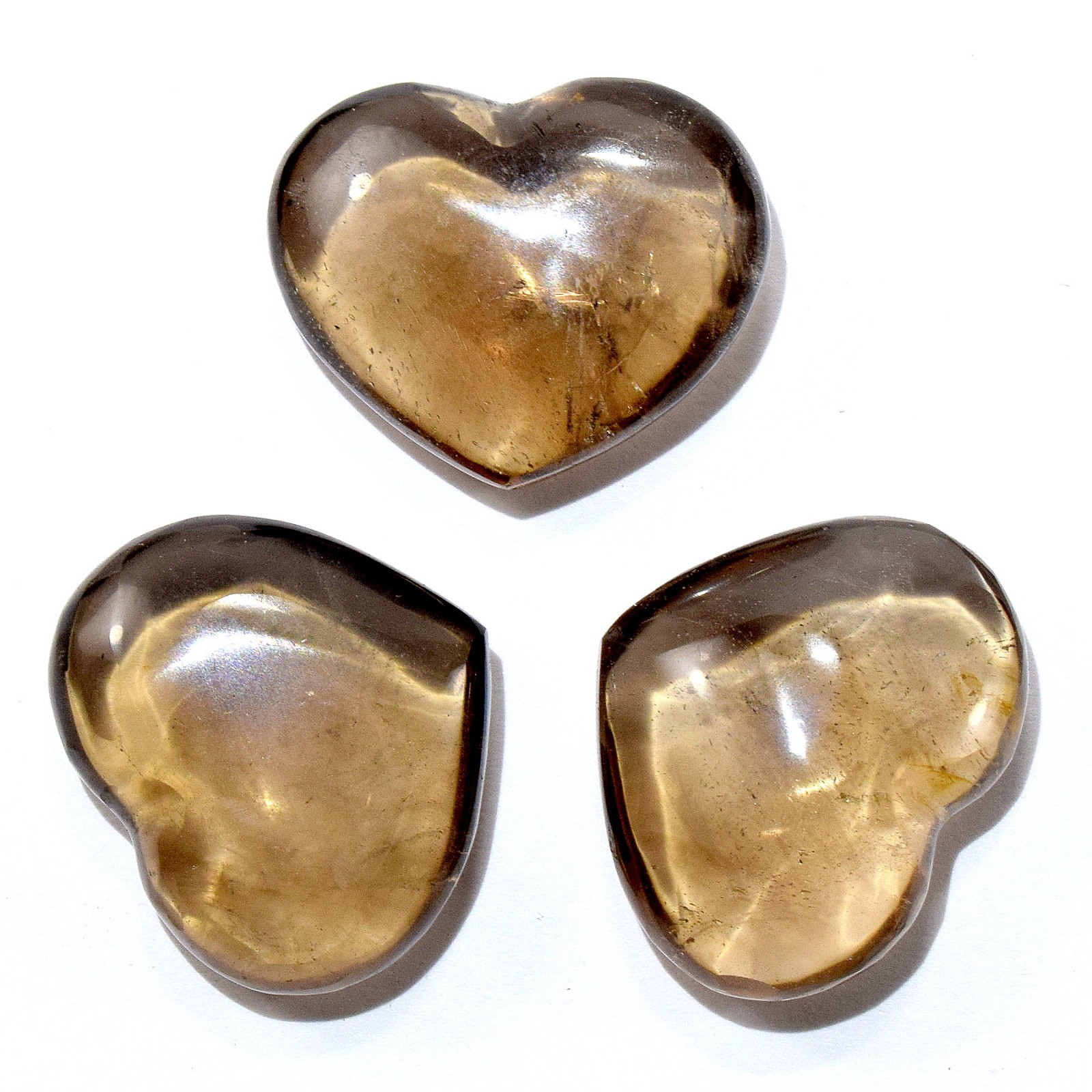 26mm Smoky Quartz Heart Polished Gemstone Crystal Mineral Specimen – China (1PC)