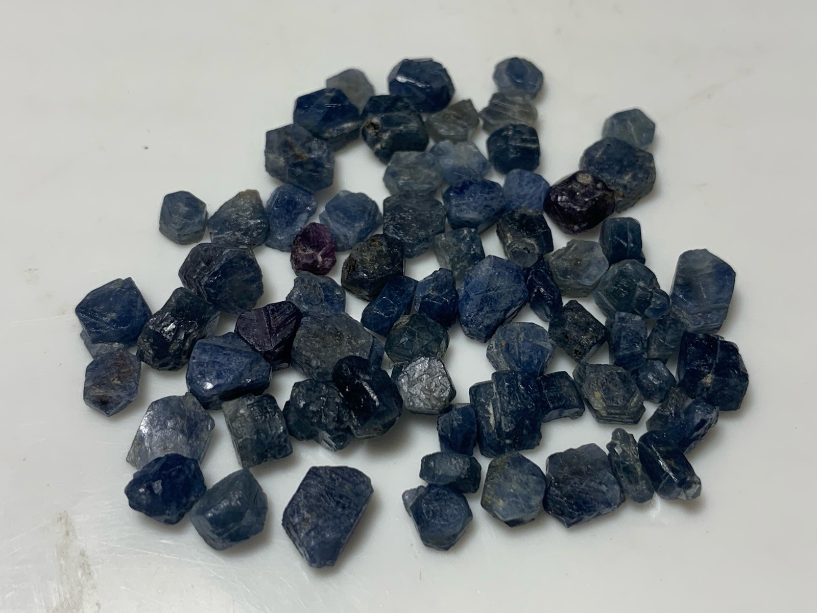 114Ct Beautiful Natural Blue Color Sapphire Slices From African