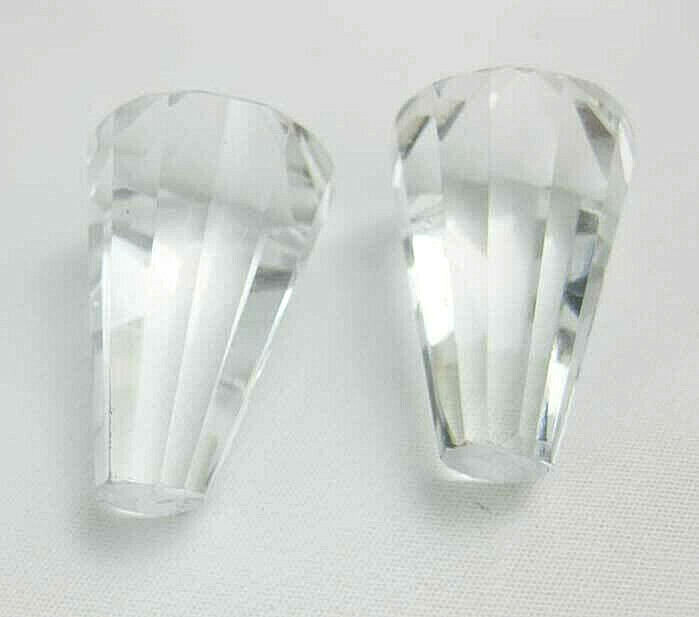 Faceted Icicle Drop Prism Crystals Mixed Lot/Sizes (71 pc) Flat Top No Holes