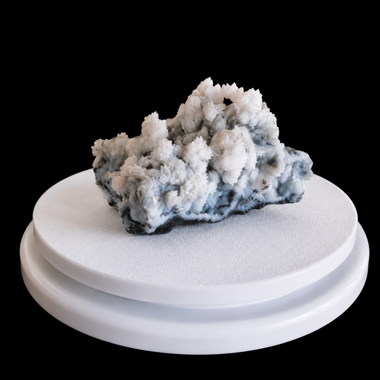 Natural Blue Chalcedony coated with Calcite 315g 9x7x4cm Raw Crystal Specimen