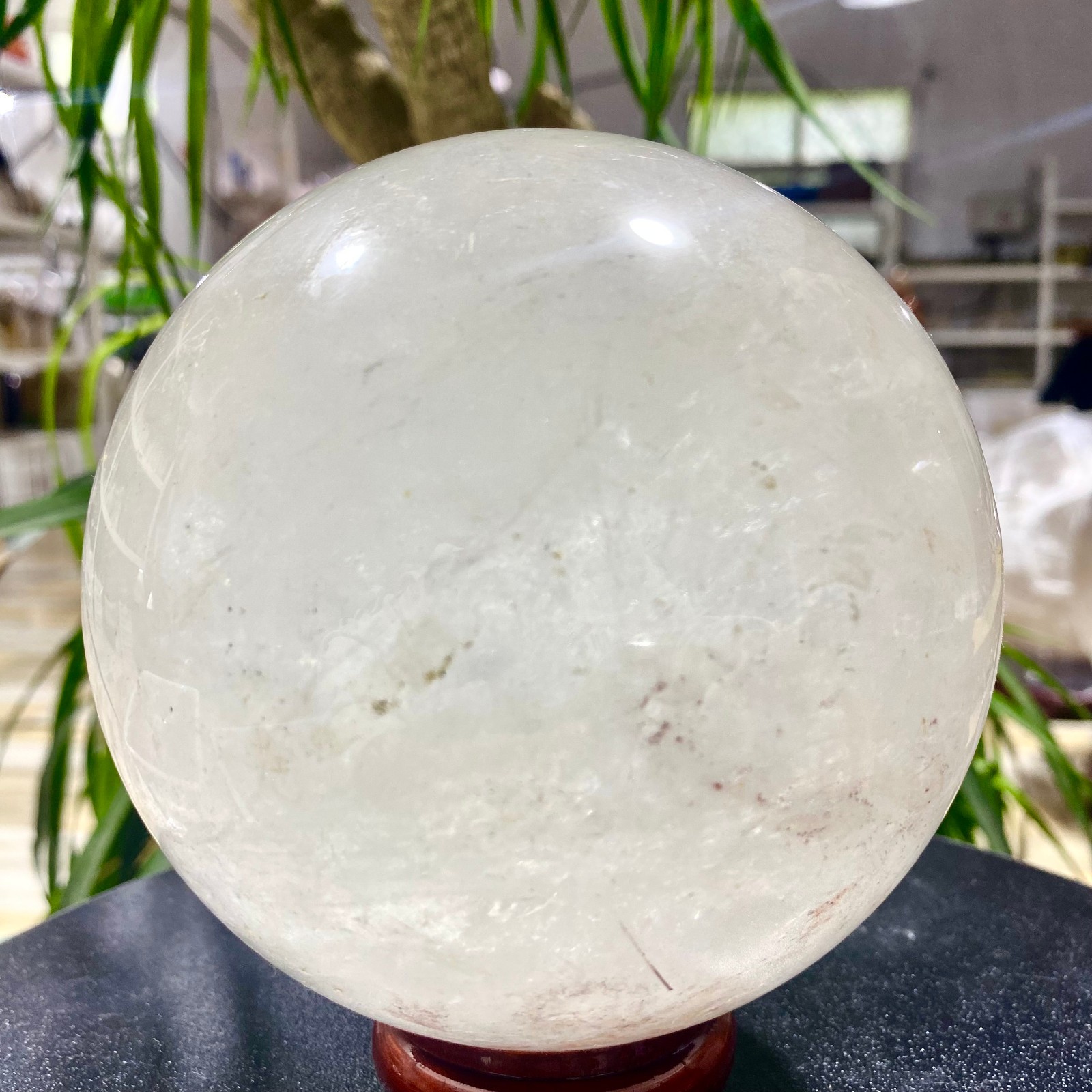 5.29LB white crystal transparent quartz crystal ball Reiki repair