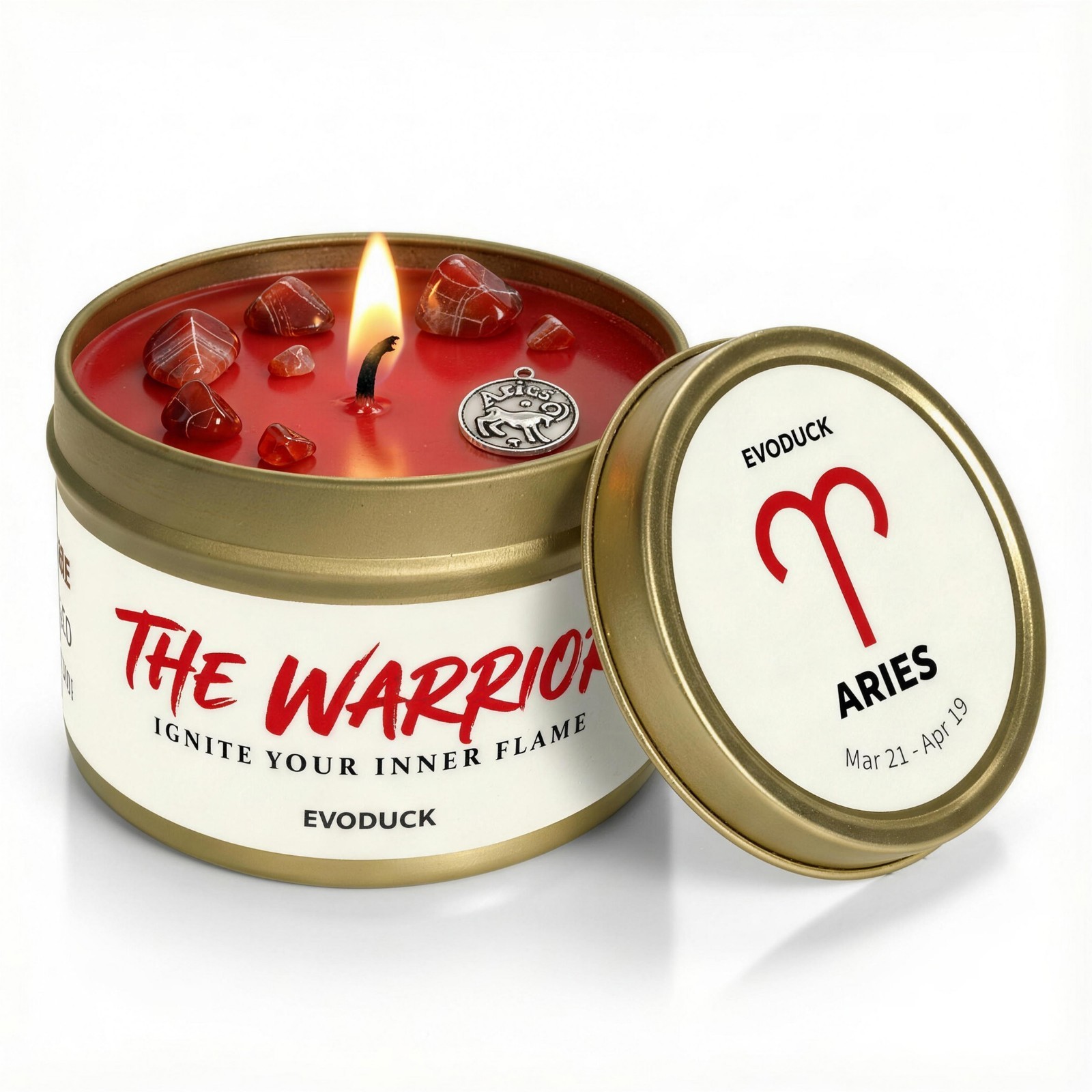 EVODUCK Zodiac Candle Crystal Healing Soy Wax Astrology Birthday Gift Women