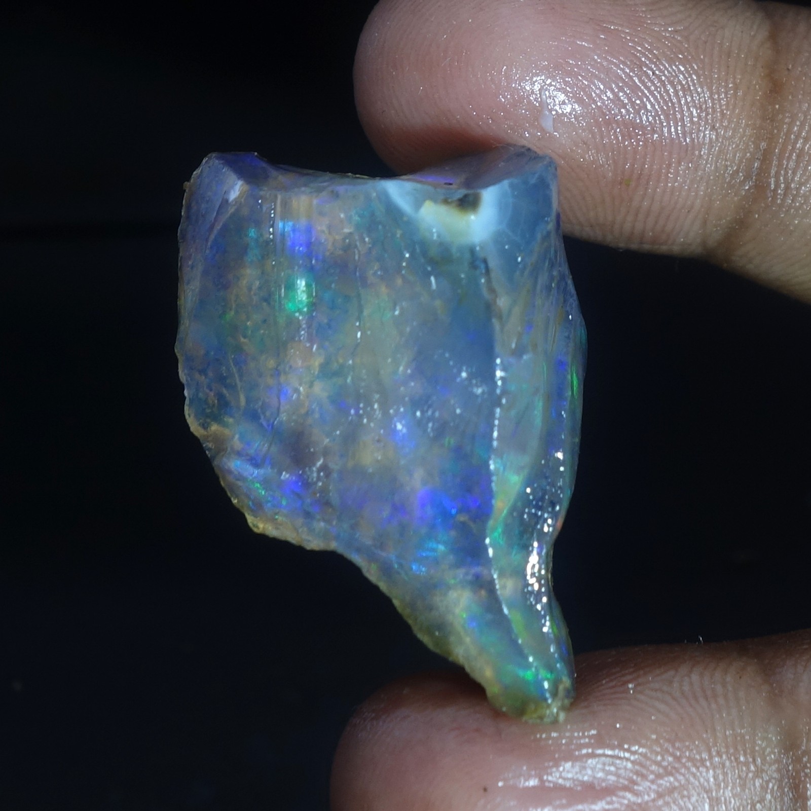 AA+ Ethiopian Oli Opal Rough Entreated Welo Opal Multi Fire Color Flash 54.50Cts