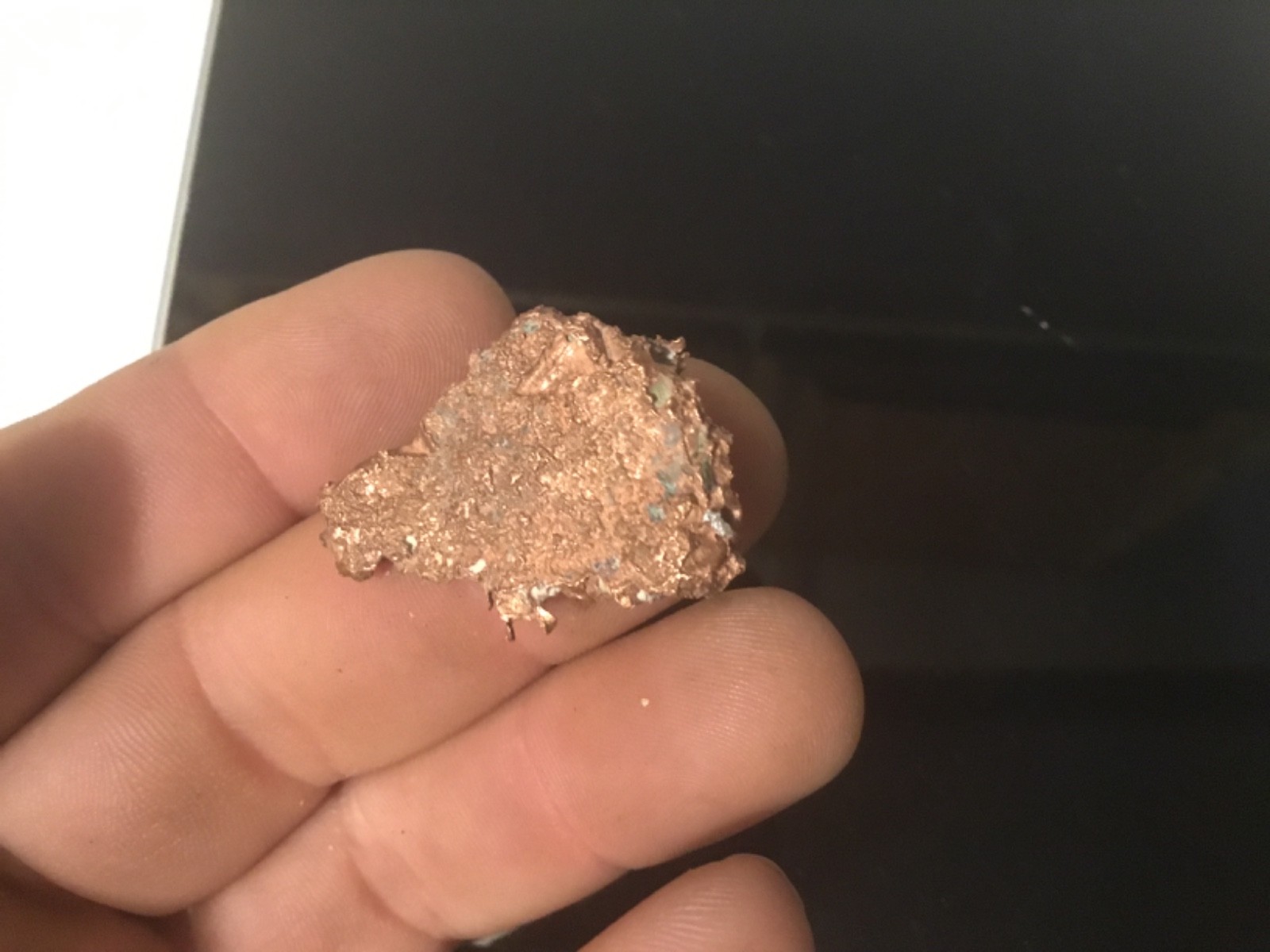 Native Copper Silver Halfbreed Specimen. Minnesota Mine Rockland, MI 12 grams